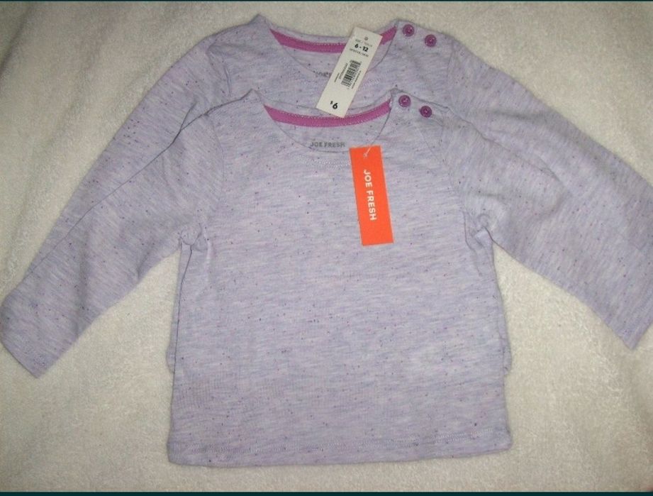 Нові кофти Joe Fresh 6-12 міс. реглани лонгслів для двійні двойни