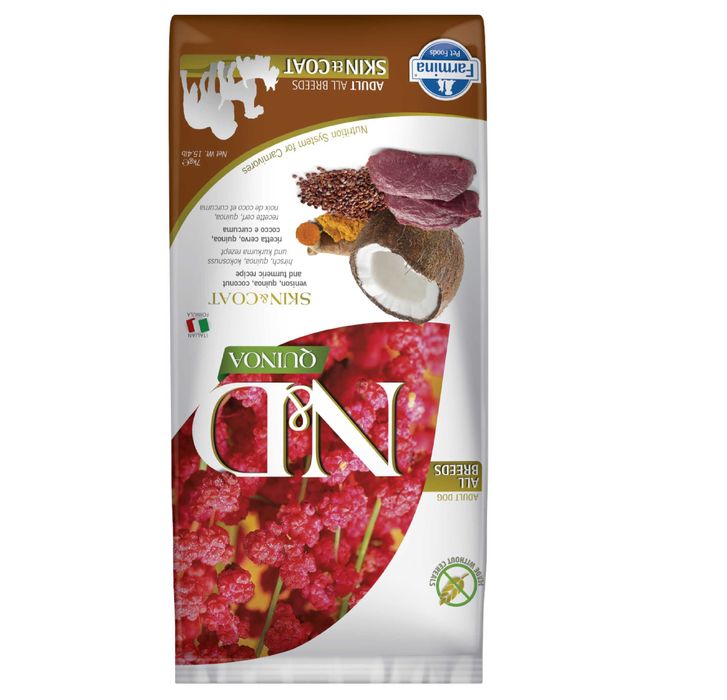ND Farmina QUINOA Skin Coat Adult Venison 7kg dla dorosłych psów