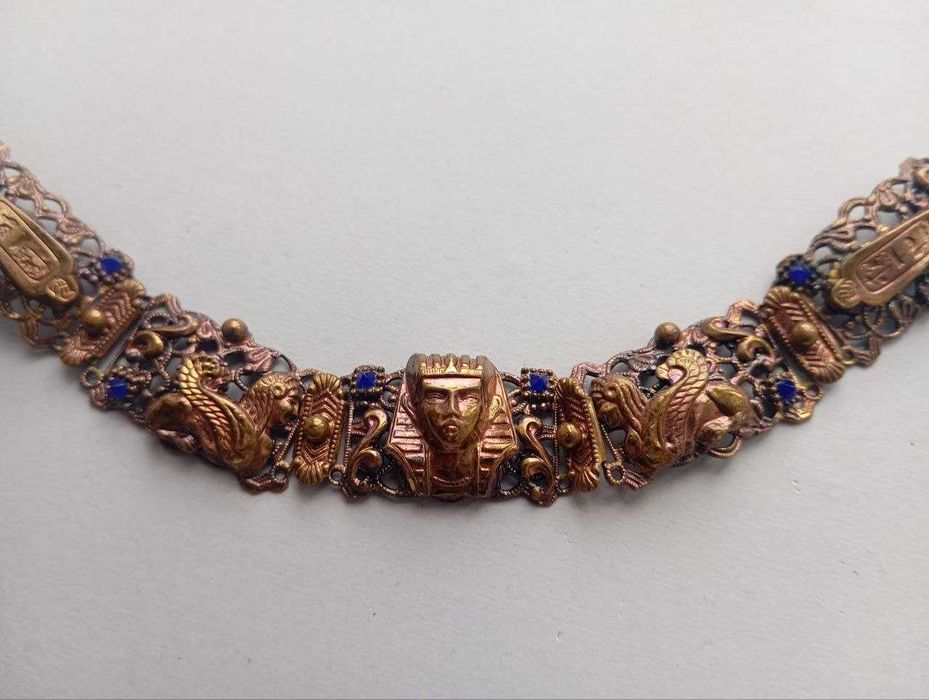 Браслет Египетское возрождение, Чехословакия, винтаж.