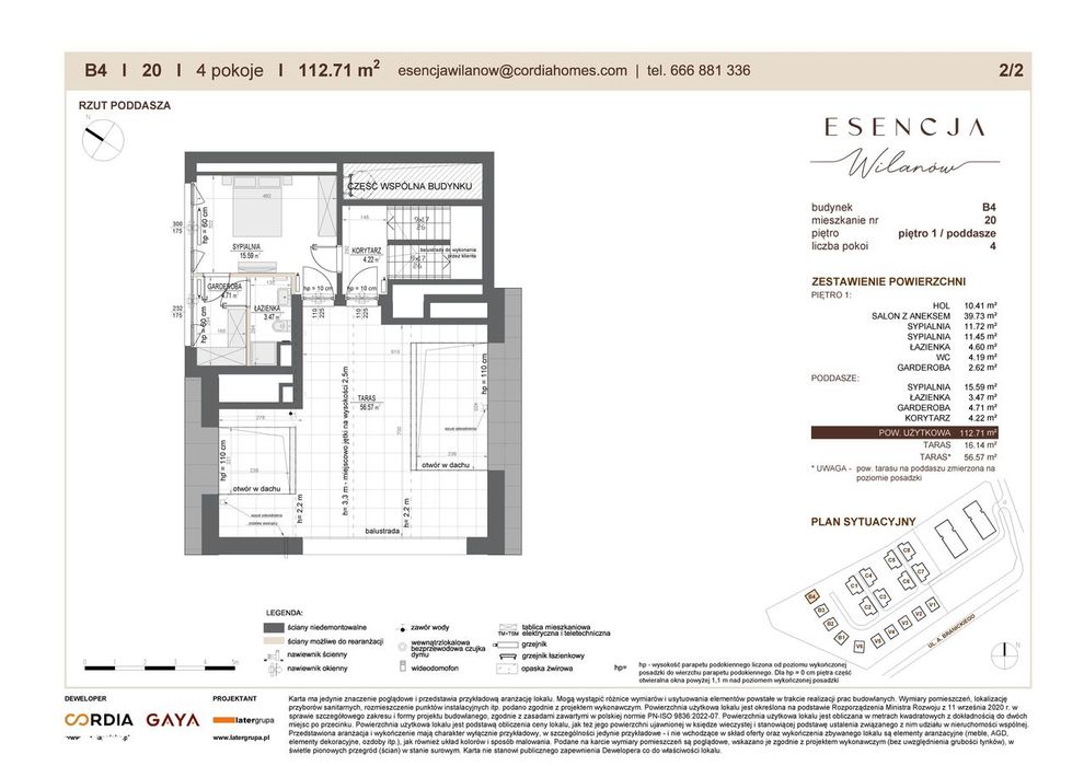 4-pokojowe mieszkanie 112 m² + 2 tarasy - Widok 2