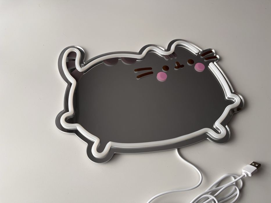 Pusheen lustro led usb do powieszenia