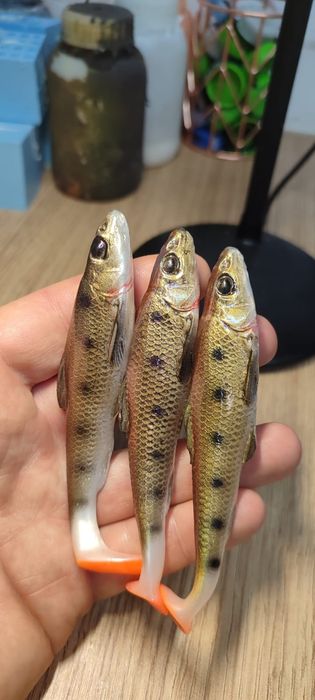 Przynęta gumowa Alpha Real Fish kiełb 12cm Gold