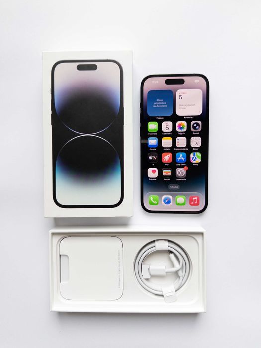 iPhone 14 Pro 128GB Space Black - BDB, BATERIA 100%, GWARANCJA, FVAT!