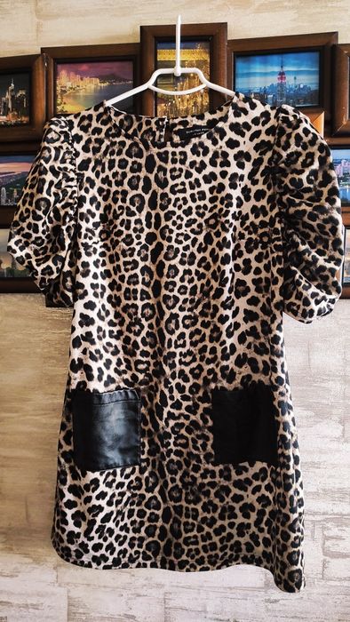 Яскрава леопардова сукня р S-M