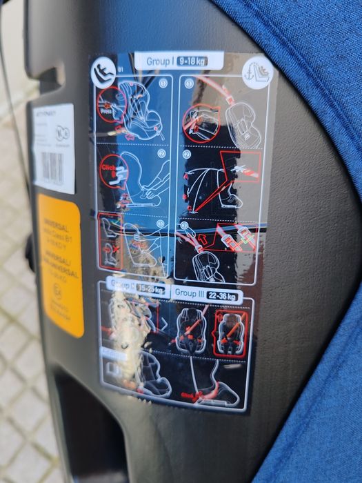 Cadeira auto Kinderkraft SAFETY FIX 1/2/3 dos 9kg aos 36kg