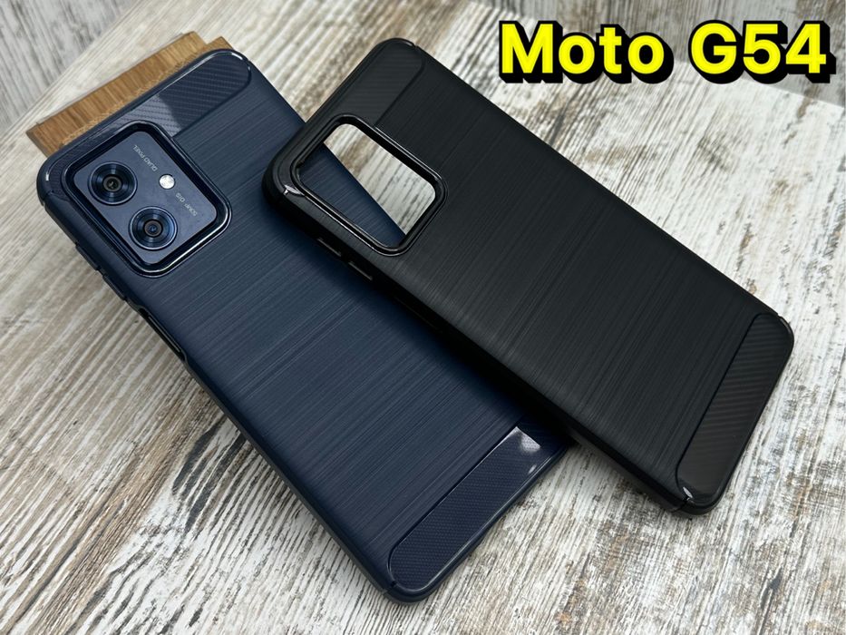 Чехол ударопрочный Carbon TPU на Motorola G84/ G54/ G14 Чохол Moto