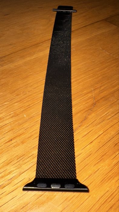 Bracelete malha metalica preta c/ fecho magnético