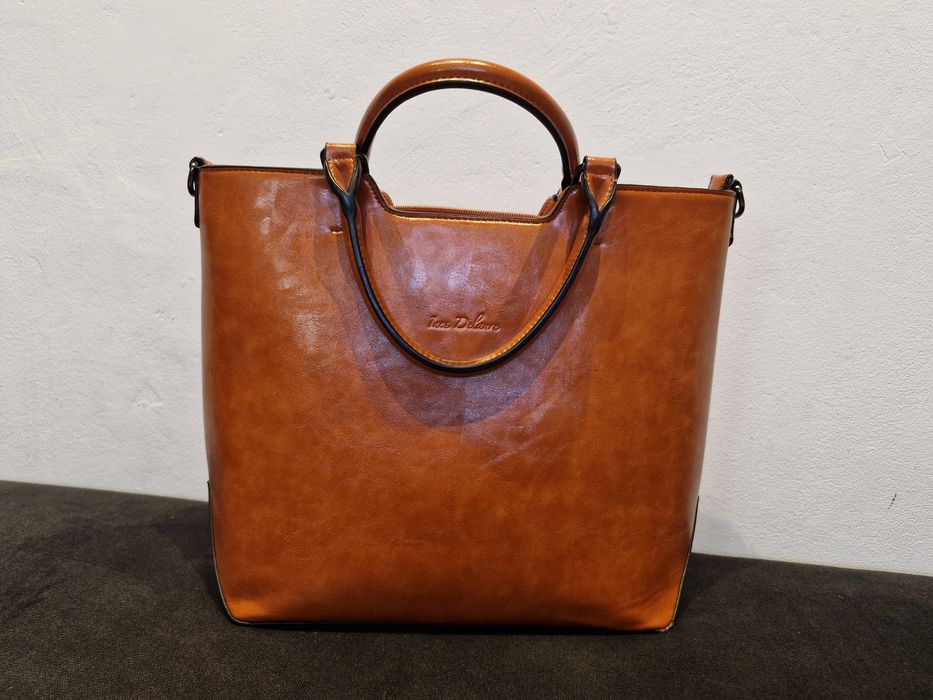 Brązowa torebka, shopper,  camel, polecam