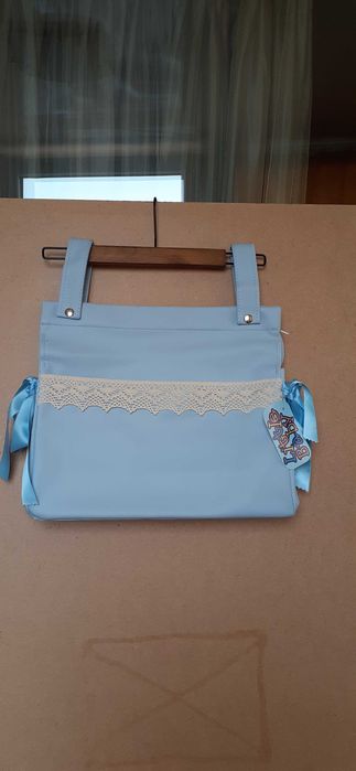 Новая сумка для детской коляски Little Baby голубая