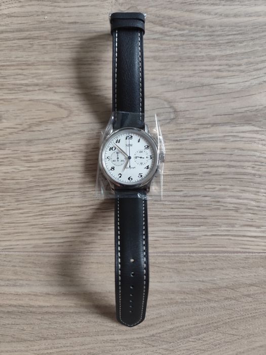 Zegarek męski NIW szafir stal hybrydowy mechaquartz Seiko VK64 40mm