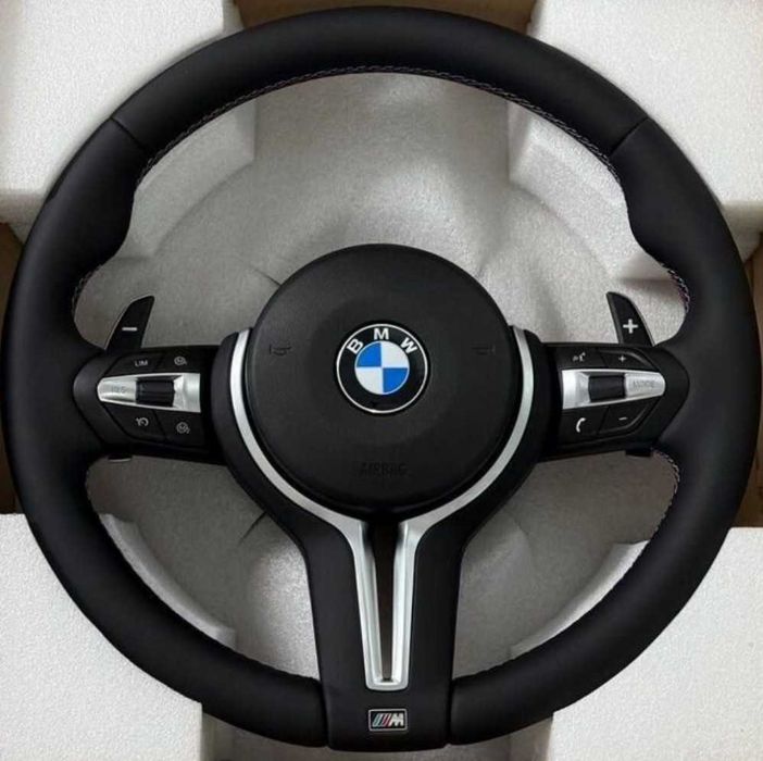 ‼️ BMW M3 Style Premium Руль ‼️ Ціна вказана з подушкою! Спортивне Шкіряне Кермо Nappa для F30 F31 F32 F33 F36 F20 F21 F10 F11 X3 F25 X5 F15