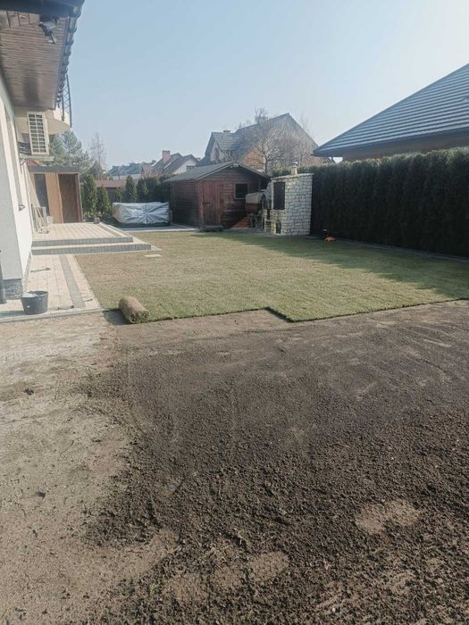 glebogryzarka separacyjna, niwelacja terenu, zakładanie trawników,