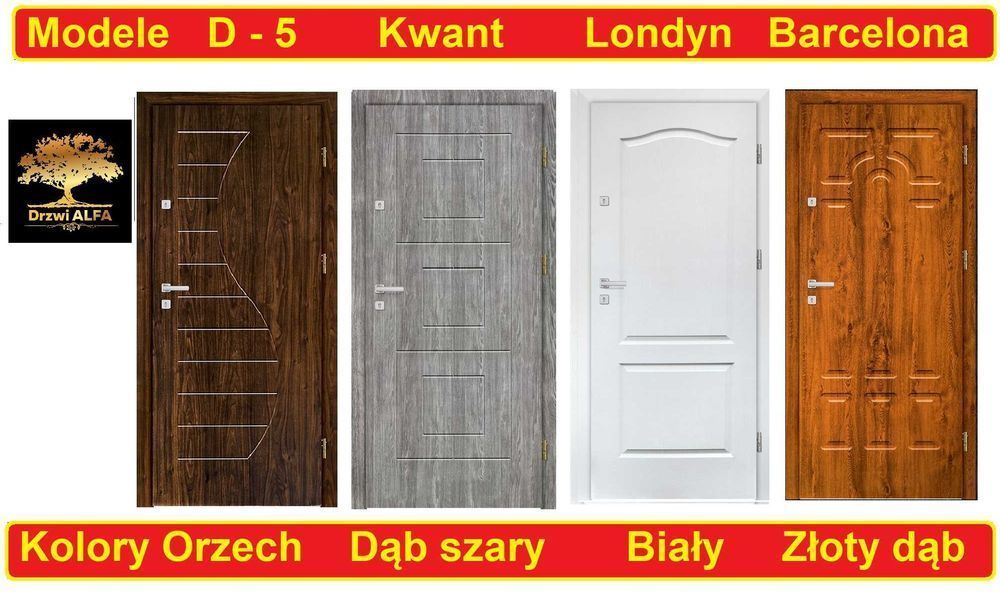 Drzwi z montażem wejściowe wewnętrzne wyprzedaż