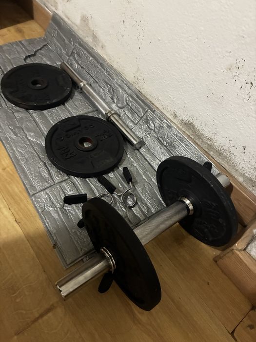 Kit Halteres Domyos (Ferro) + Barras e Molas de Aperto