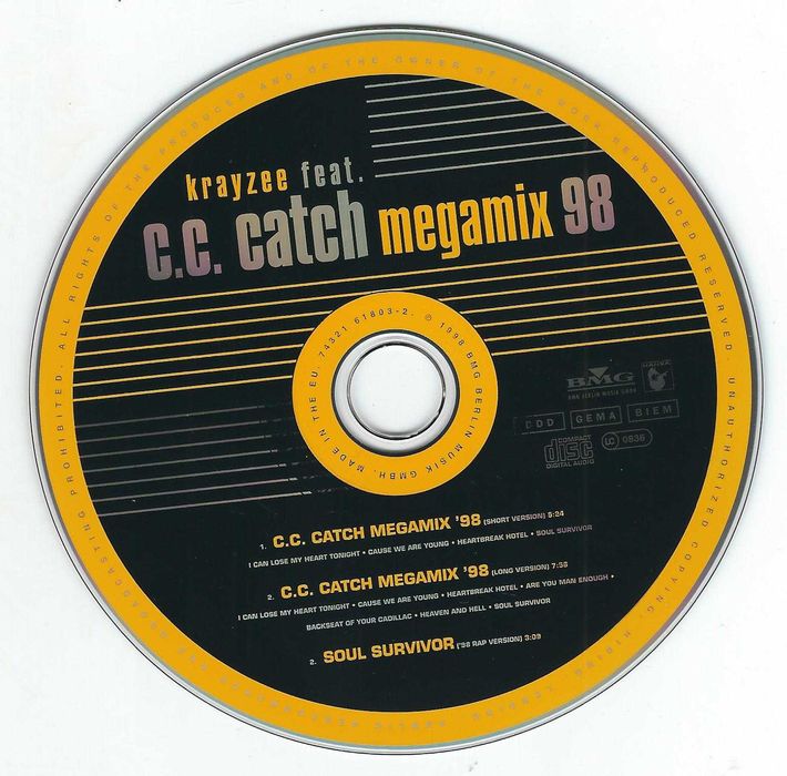 Maxi CD C.C. Catch Feat. Krayzee - Megamix '98 (1998) (Hansa)
