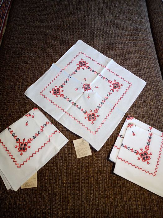 Носовой платок с национальным орнаментом. Хлопок. Качество СССР.