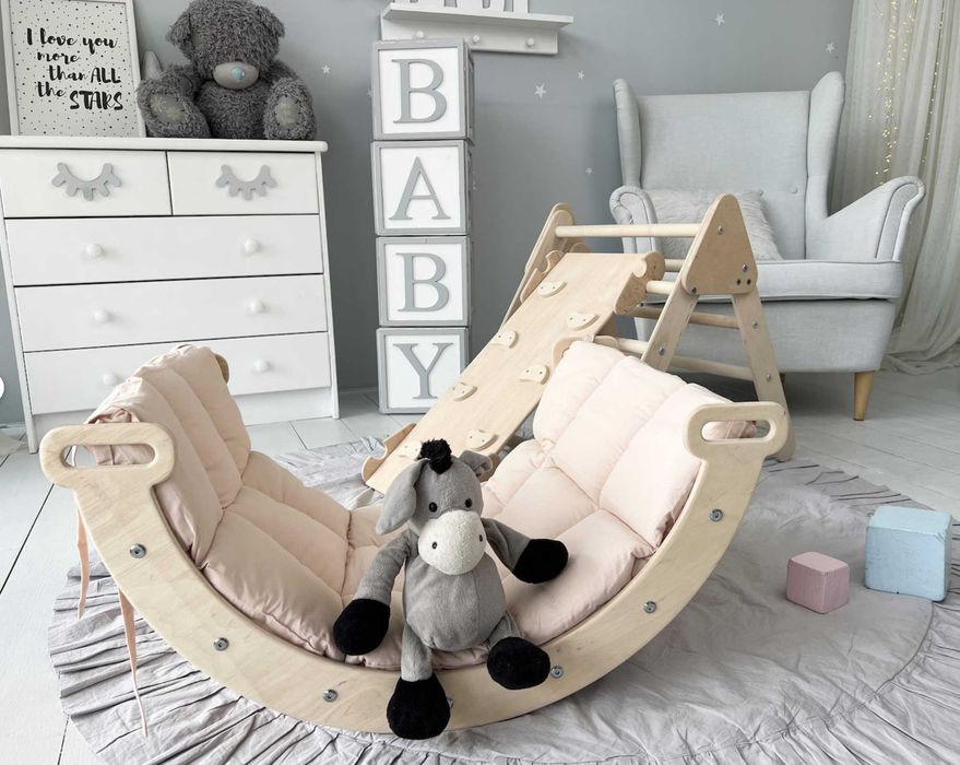 комплект Монтесорі . Трикутник Піклер+ гірка монтесорі+ Арка SkillWood