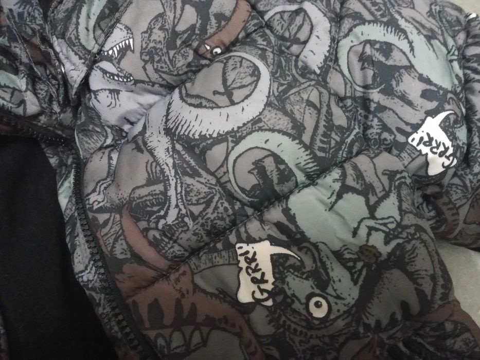 Kurtka chłopięca rozmiar 104 ciepła dinozaury H&M