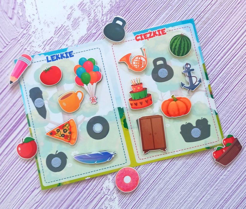 Karta pracy do lamibook: lekkie-ciężkie