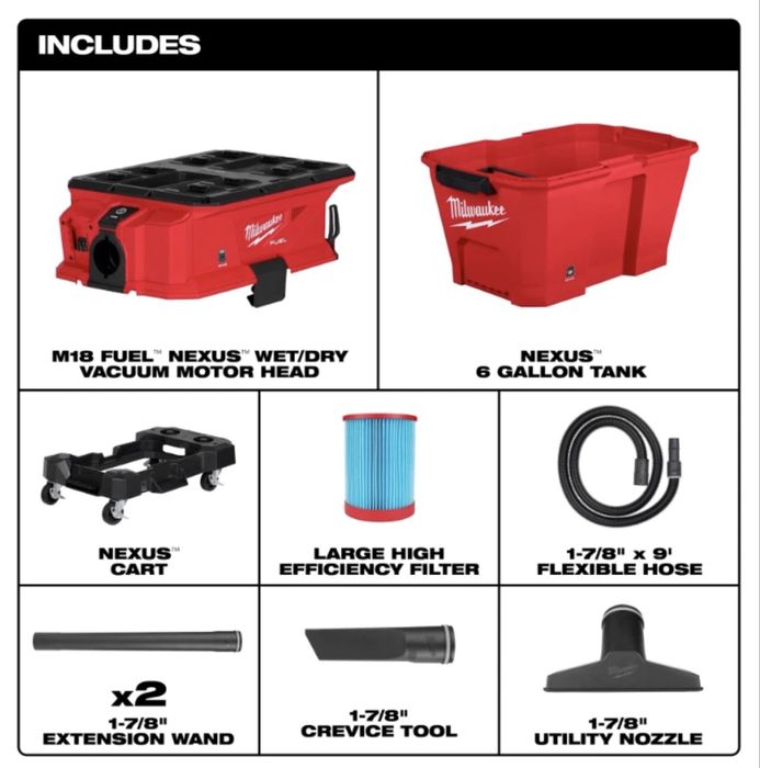 Milwaukee M18 Fuel 0915-20 Packout пилосос акумуляторний промисловий