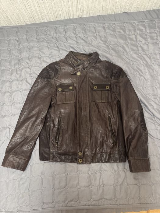 Винтажная кожанка vintage leather jacket