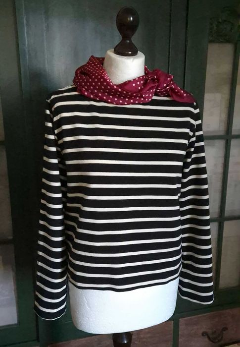 H&M bawełniana czarna bluza w pasy r. S