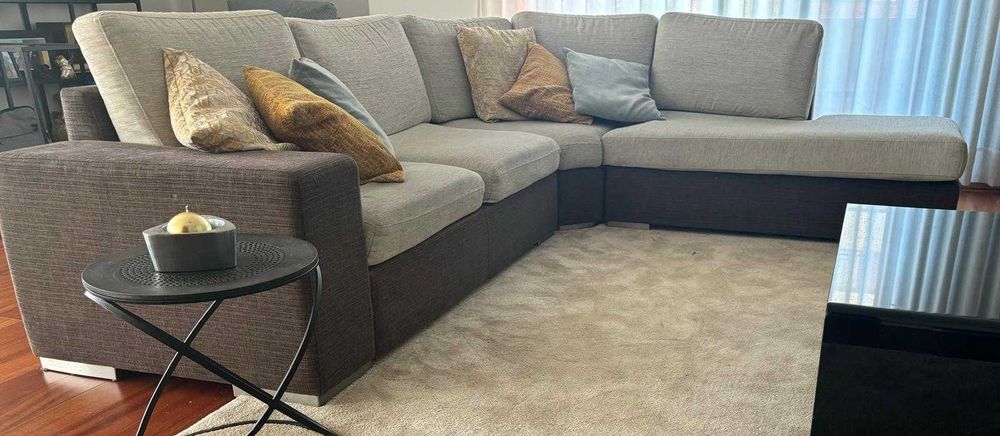 Sofá de canto, 5 lugares, semi-novo