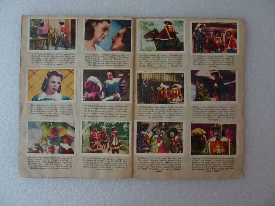 Caderneta de cromos completa Os Três Mosqueteiros