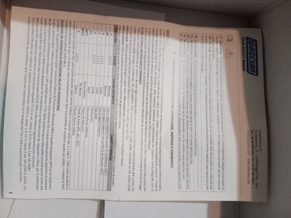 Filtr Spasciani 100 P3 R