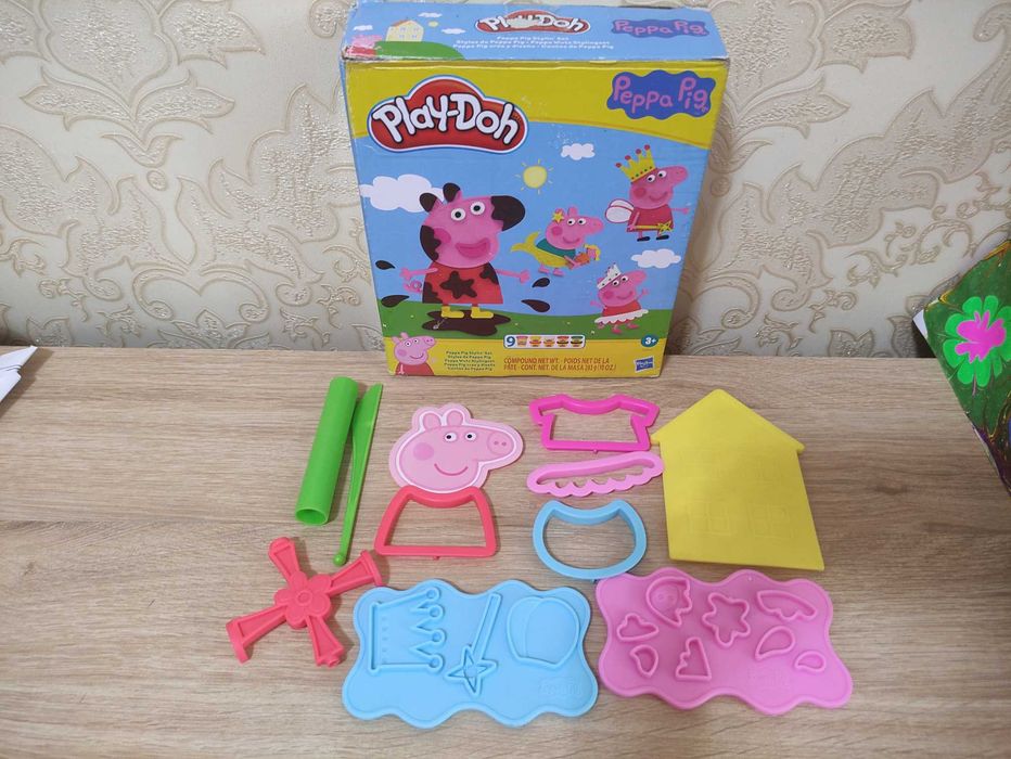 Play doh Свинка Пеппа формочки для ліплення Peppa pig плей до