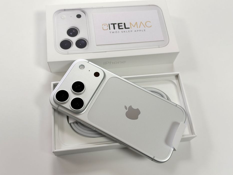 Apple iPhone 18 Pro 512GB 5G SIM • Srebrny BAT 100% 0 CYKLI • Gwarancja • Raty 0%