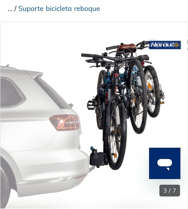 Suporte para 3 bicicletas com  conjunto de luz traseira
