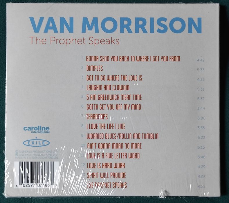Van Morrison - The Prophet Speaks - CD Novo