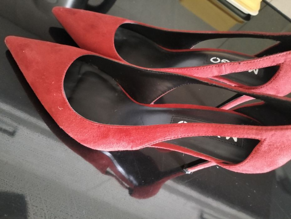 Buty szpilki czerwone Mango 38