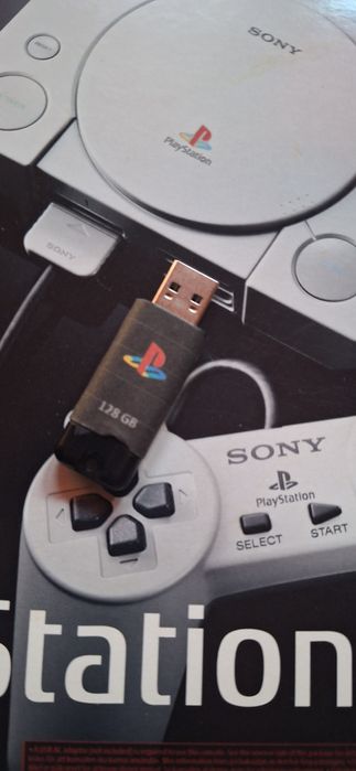 Zestaw do PlayStation Classic Mini kabel OTG hosta Pendrive 128Gb verb