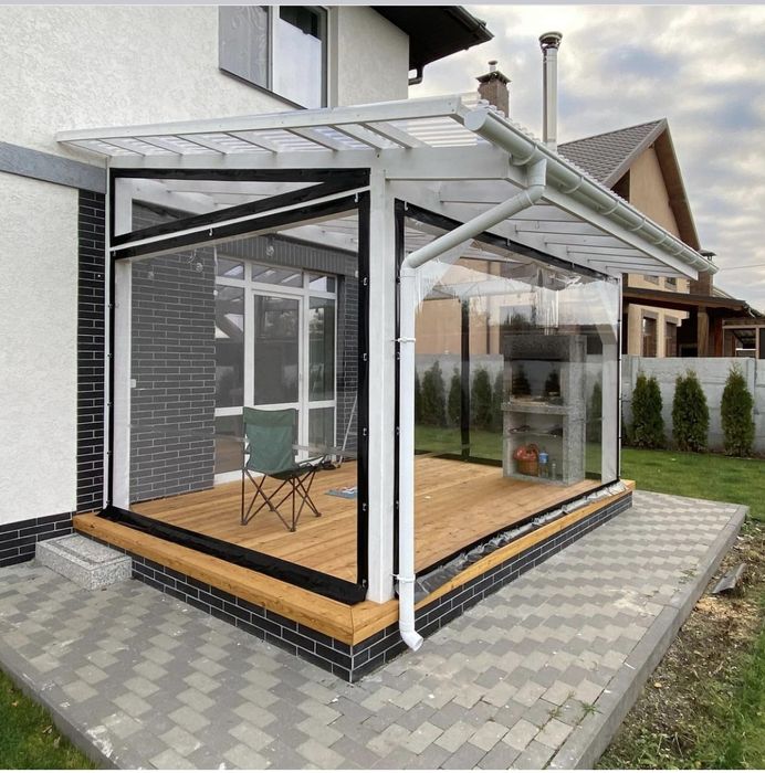 М'які вікна. Прозорі ПВХ штори. Мягкие окна Харків