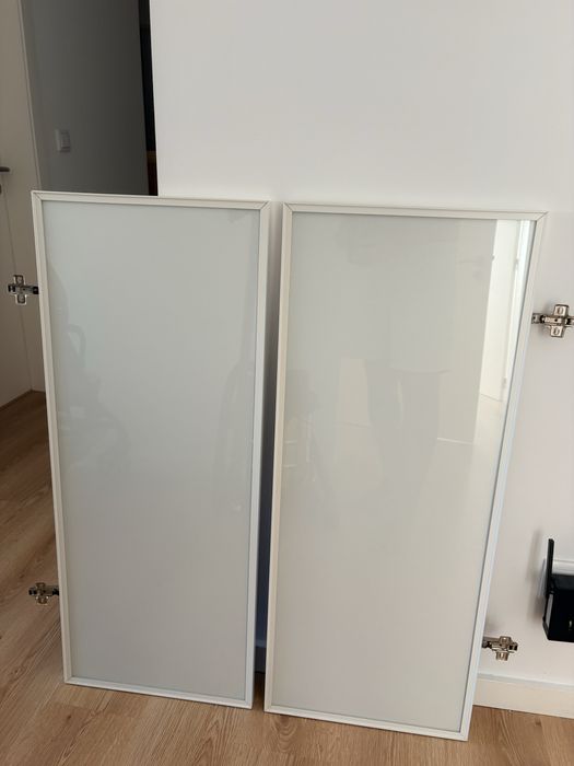 2 Portas de vidro e aço Hogbo para estante Billy