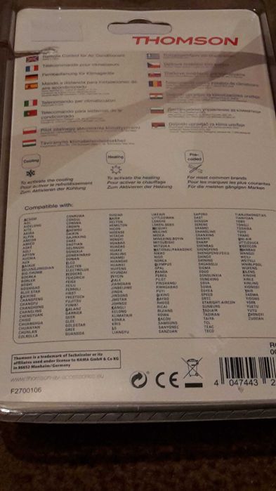 Pilot do klimatyzacji Thomson ROC 1205