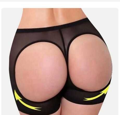 Majtki Figi damskie podnoszące i modelujące pośladki CZARNE r. L