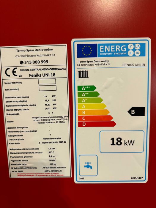 Kotły 18kw do 220m2 piec NA DREWNO kocioł NA WĘGIEL piece 5 klasy