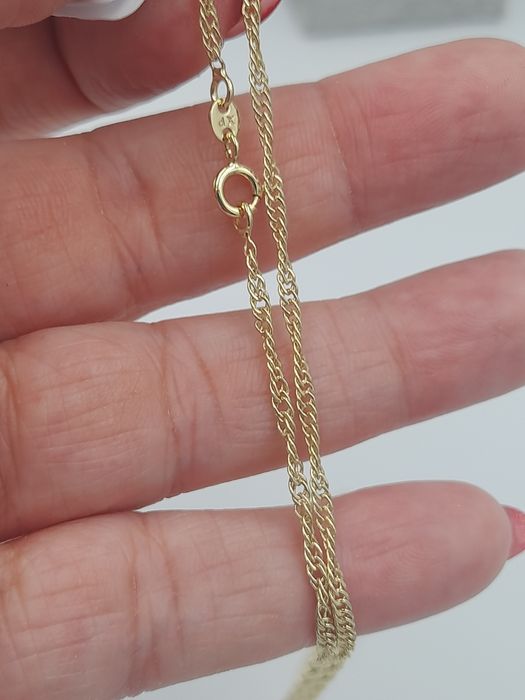 Łańcuszek pozłacany 14 k Xuping singapurka 60 cm