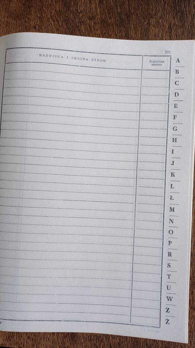 Skorowidz alfabetyczny A4, bardzo twarde okładki