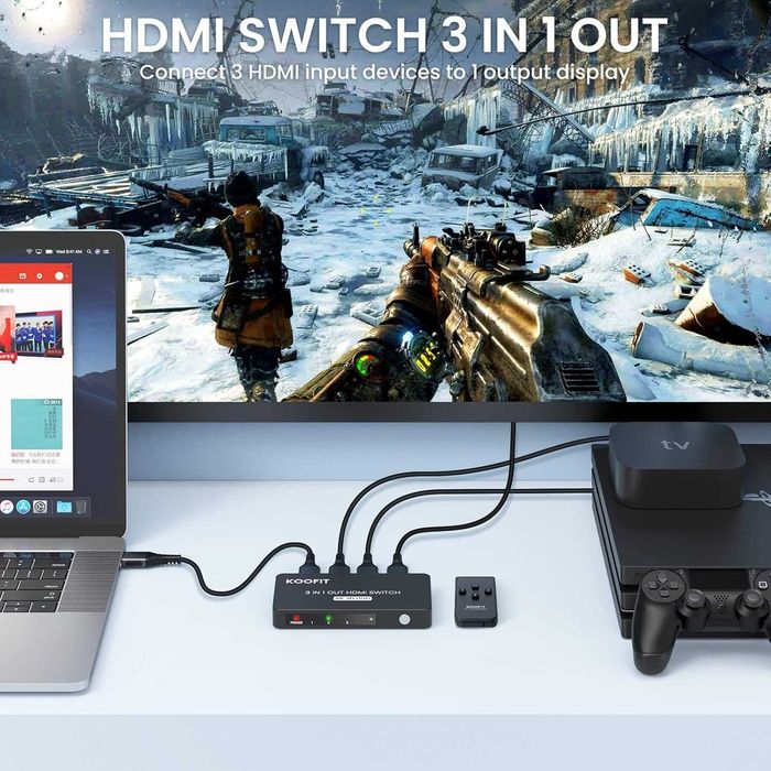 Комутатор HDMI 4K, Разветвитель HDMI, HDMI сплиттер