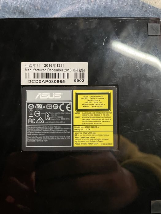 Leitor de disco asus