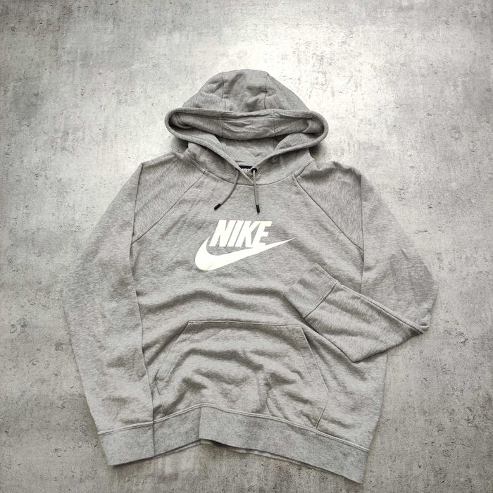 DAMSKA Klasyczna Sport Bluza Szara z Kapturem Duże Logo Nike AIR Max