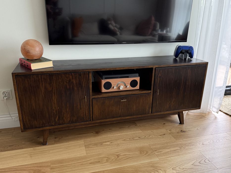 Szafka RTV dębowa mid century modern vintage