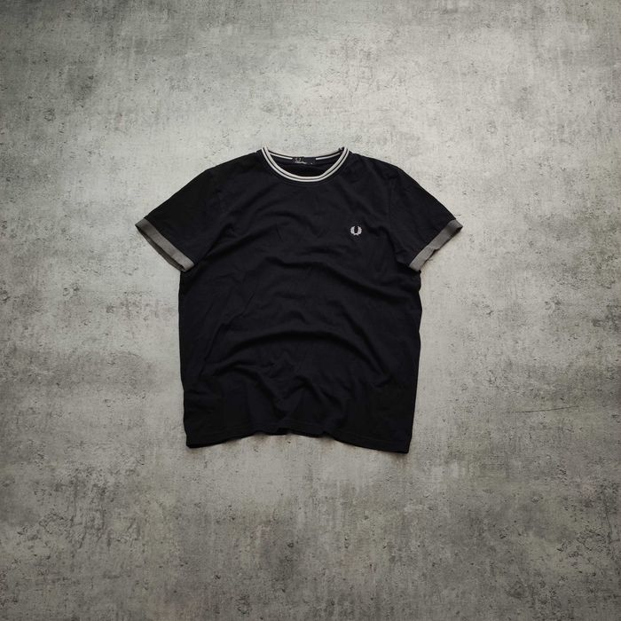 MĘSKA Granatowa Koszulka PREMIUM Małe Logo Haft Fred Perry Casuals