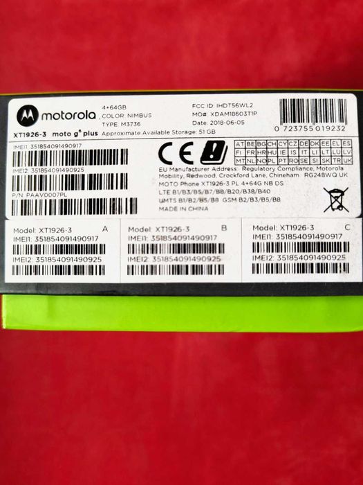 Smartfon Motorola Moto G 6 Plus 4/64 GB Dual SIM błękitny+ 2 szt. etui