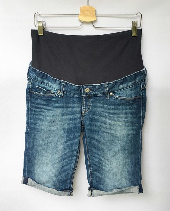 Spodenki Dzisnowe Jeansowe H&M Mama L 40 Shorts Boob Mum Mom