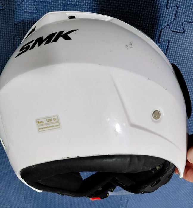 Capacete SMK BASIC BRANCO Semi Aberto - M